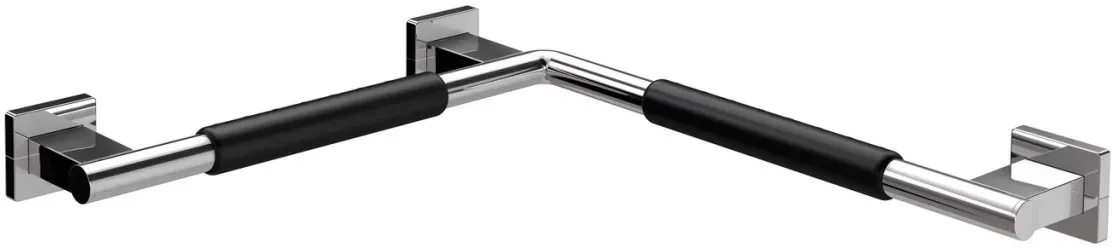 emco system 2 Eckgriff/Handlauf mit ruschhemmender Ummantelung chrom / schwarz, 357021205 357021205