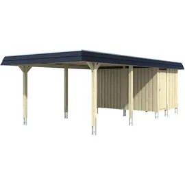 SKANHOLZ Carport Wendland 4,09 x 8,70 m nussbaum inkl. Abstellraum