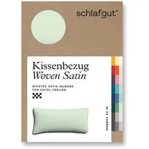 schlafgut Kissenbezug Woven Satin 40 x 80 cm Grün