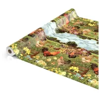 ANRO Wachstuchtischdecke Wachstuch Wachstischdecke Tischdecke Land Dorf Hof Bauernhof