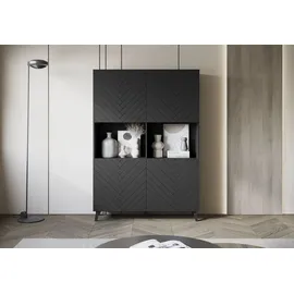 Home Affaire Highboard 120 x 168 x 39 cm Schwarz