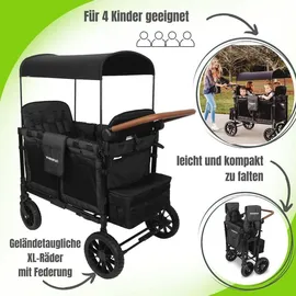 wonderfold W4 Luxe Bollerwagen schwarz