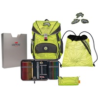 DerDieDas ErgoFlex Superflash Neon Schulrucksack-Set 5-teilig Neon Fighter