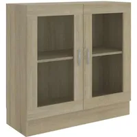 vidaXL Vitrinenschrank 82,5 x 30,5 x 80 cm Braun