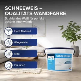 Plid Schneeweiß Wandfarbe weiß matt 5 l