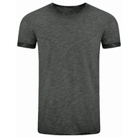 riverso Herren Basic T-Shirt RIVMatteo Regular Fit Regular Fit Grau Grau S