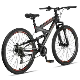Licorne Strong 2D Premium Mountainbike 29 Zoll RH 0 cm Unisex schwarz/rot