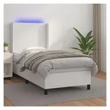 vidaXL Boxspringbett 90 x 200 cm Weiß