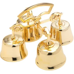 Altarglocke 4-Klang, 14 x 21 cm, Messing, gold