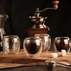 Exklusive Doppelwandige Espresso-Gläser – 6-teiliges Design-Set - 80ML / 6 Stück