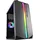 Mars Gaming MC-S1, Gehäuse PC Micro-ATX Ultra-Kompakt, 12-Mode ARGB Frontbeleuchtung, FRGB Lüfter, Full Side Window Gaming Gehäuse, Unterstützt Flüssigkeitskühler bis 120mm, Schwarz