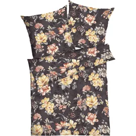 KAEPPEL Magnolia Floral Schwarz 155 x 220 cm + 80 x 80 cm
