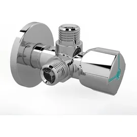 ARCOCERE Arco Eckventil A-80 1/2"x3/8"x3/8" mit zwei Steckdosen, Anti-Kalk