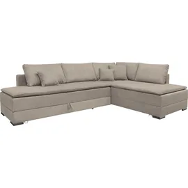 Home Affaire Ecksofa Cord 3-Sitzer Braun