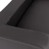 Knuffelwuff orthopädisches Hundebett mit Wendekissen aus Kunstleder Indianapolis 100 x 80cm Schwarz