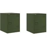 vidaXL Nachtschrank 34,5 x 39 x 44 cm Olivgrün
