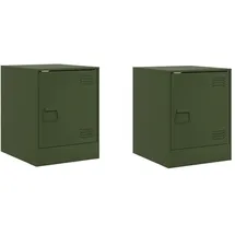 vidaXL Nachtschrank 34,5 x 39 x 44 cm Olivgrün