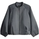 Someday Damen Jacke | NORIELLA Boxy Blousonjacke aus Satin Silver Moon, 38