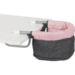 CHIC2000 Puppen-Tischsitz Grau-Rosa grau|rosa