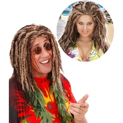 Blond-Braune Rastafari Perücke Deluxe - OS
