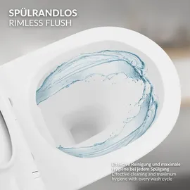 luxebath Tiefspül-WC mit WC-Sitz Weiß matt