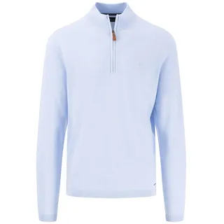 FYNCH-HATTON Strickpullover aus Baumwolle mit Troyer-Kragen - AIR Cotton Summer Breeze/XXL - XXL