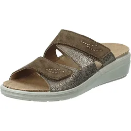 ROHDE Damen-Pantolette Erd-Braun-Weiß, Farbe:grau, EU Größe:36 - - 36
