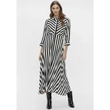 Y.A.S Hemdblusenkleid Schwarz/Weiß S