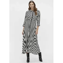 Y.A.S Hemdblusenkleid Schwarz/Weiß S