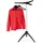 Relaxdays Bügelwäscheständer klappbar, Camping, Balkon, platzsparender Wäschestandtrockner, HxD:129x62 cm, schwarz-grau