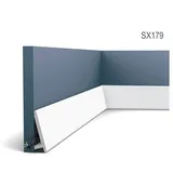 Orac SX179 modern diagonal Zierleiste Fußleiste Modernes Design weiß