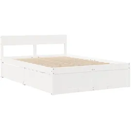 vidaXL Bett 120 x 200 cm Weiß