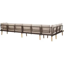 vidaXL 8-tlg. Garten-Lounge-Set mit Kissen braun