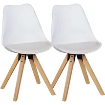 KADIMA DESIGN Esszimmerstuhl Lund Kunstleder weiß 2er Set