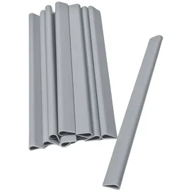 zaunzu Sichtschutzstreifen Klemmschiene für Zaunblende Hellgrau, 1er Pack