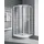 Kermi NOVA 2000 Viertelkreis-Duschkabine mit Gleittüren 77 x 80 cm Silber Mattglanz