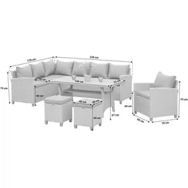 Merxx Palma Eckset grau