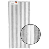Lemodo Insektenschutz-Vorhang Türvorhang 90 x 200 cm Hellgrau-weiß