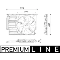 Mahle CFF 671 000P Lüfter Motorkühlung BEHR Ø: 420mm