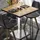 GGM Möbel Bistrotisch 60 x 60 x 75 cm Eiche/Edelstahl Braun/Schwarz