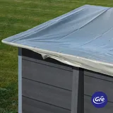Gre Poolabdeckplane, Grau, Kunststoff, 376x656 cm, Made in Europe, Freizeit, Pools und Wasserspaß, Poolzubehör, Poolabdeckung