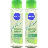 NIVEA 2 x NIVEA Micellar Detox Shampoo mit Bio Grüntee & Limette je 400ml für getresste Kopfhaut & Haare