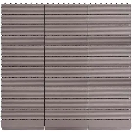 Mendler WPC Bodenfliese Rhone grau 30 x 30 cm 11 St.