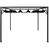 Festnight pavillon 3x3 Metall mit Ausziehbarem Dach pergola Balkon Wasserdicht, Stabil & Winterfest, Gartenpavillon mit UV-Schutz & Stahl Anthrazit 3x3 m Stahl