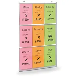 Taschen für Flyer in Schaufenstern, 9x A4