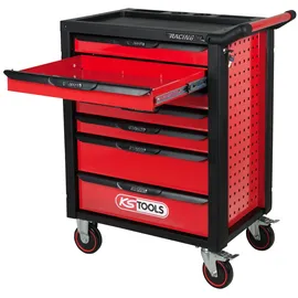 KS Tools RACINGline SCHWARZ/ROT Werkstattwagen mit 7 Schubladen und 215 Premium-Werkzeugen