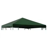 DEGAMO Ersatzdach Dachplane für Pavillon 3x3 Meter, Farbe grün, wasserdicht beschichtet