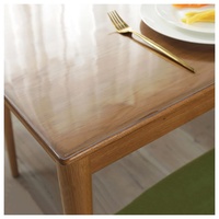 Transparente Tischdecke - Hochwertige Tischfolie pflegeleicht und abwischbar- PVC Tischschutzfolie - Protection Table Cloth - Größe Wählbar,Rechteckig (Größe:30x90cm/11.8x35.4in,Dicke:1.3mm)