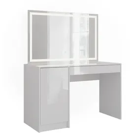 Vicco Vicco, Schminktisch, Sherry mit LED-Spiegel (119.80 x 50.10 x 76 cm)