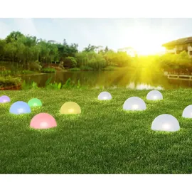 bmf-versand Solarleuchte Garten Halbkugel Solarlampe Außen Leuchte Solar mit Pflegetuch